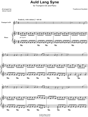 Auld Lang Syne - Trumpet & Piano