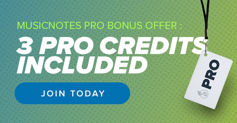 Get 3 Pro Credits When You Join Musicnotes Pro